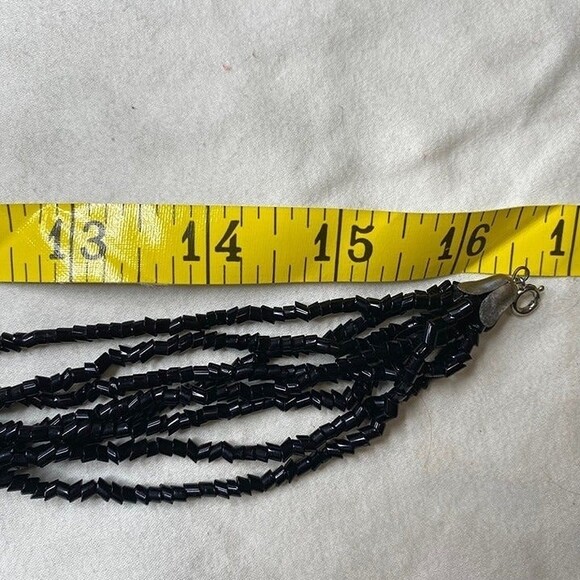 Unbranded Black Seed Bead Multi Strand Necklace - Picture 5 of 6